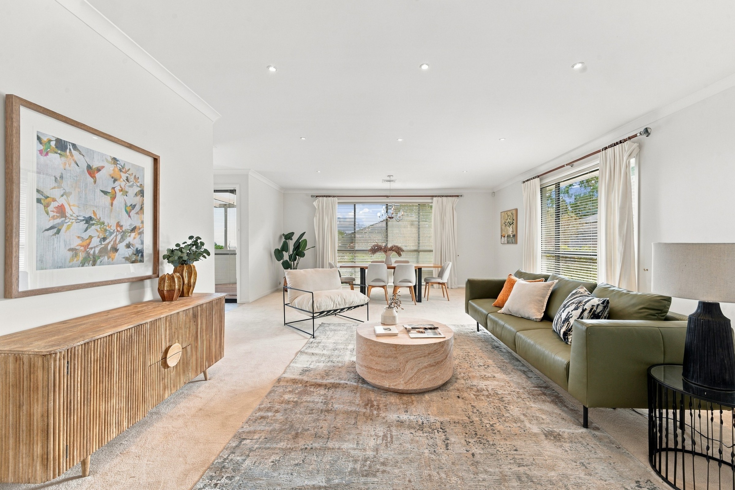 Living and dining room at 13/40 Culgoa Circuit, O’Malley ACT